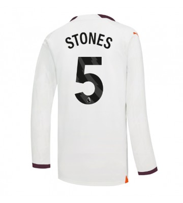 Maillot de foot Manchester City John Stones #5 Extérieur 2023-24 Manche Longue